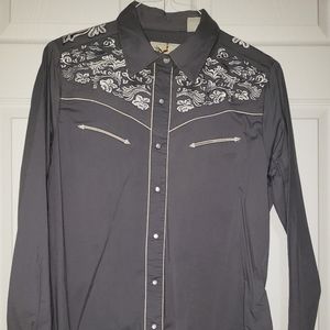 SHERRY CERVI EMBROIDERED WESTERN SHIRT